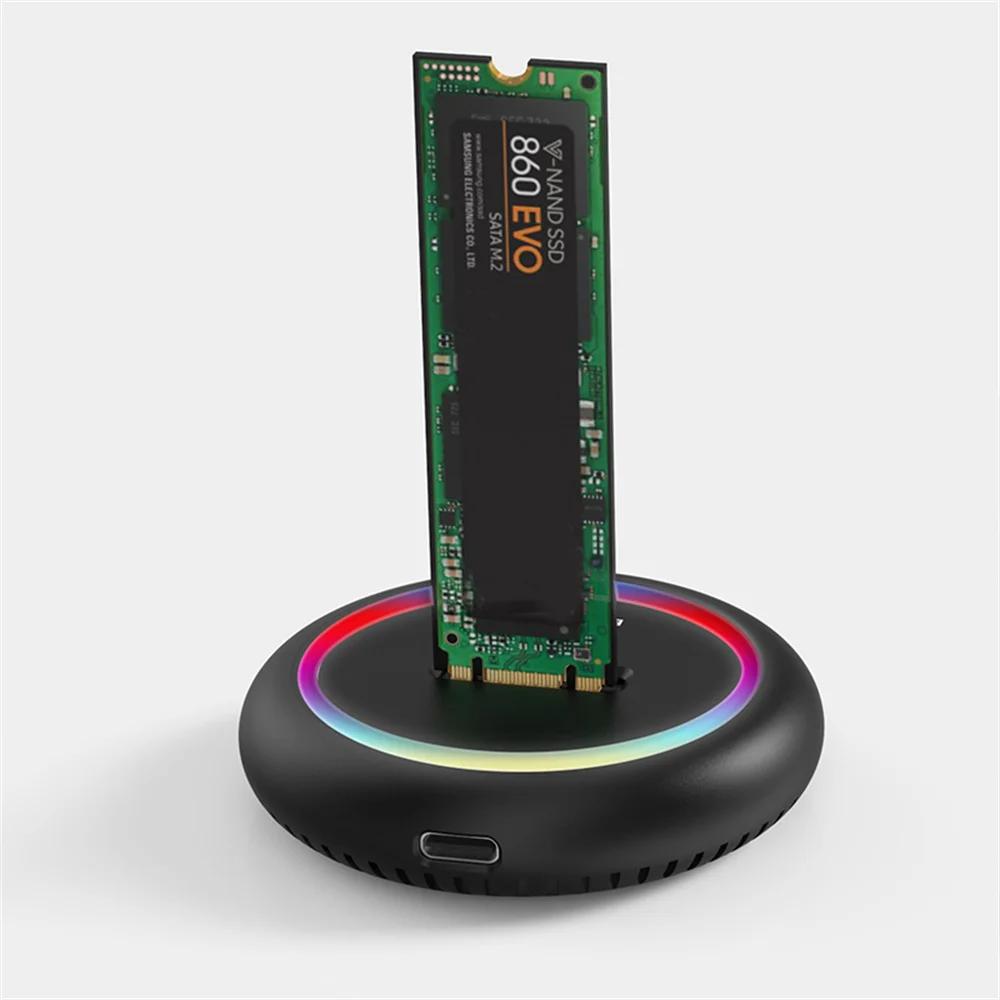 SSD ŷ ̼   M.2 SATA/NVMe ĳ SSD ̽ , ϵ ũ Ŭ, USB A/C Ÿ, RGB  , 10Gbps